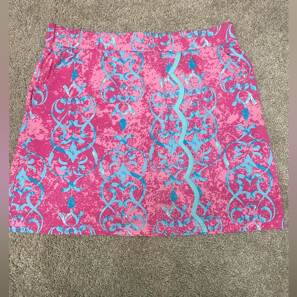 Stylish Pink and Blue Women's Mini Skirt